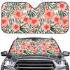 Exotic Tropical Hibiscus Pattern Print Car Windshield Sun Shade