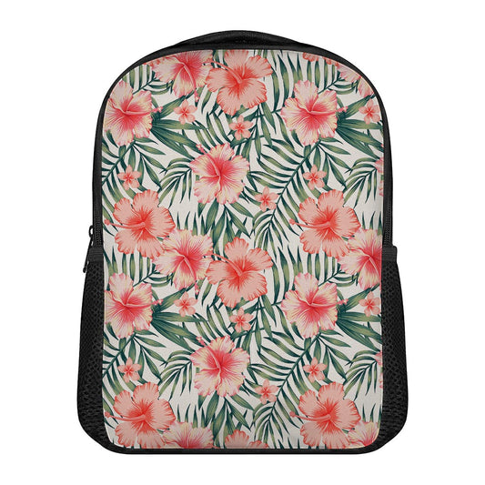 Exotic Tropical Hibiscus Pattern Print Casual Backpack
