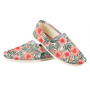 Exotic Tropical Hibiscus Pattern Print Casual Shoes