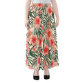 Exotic Tropical Hibiscus Pattern Print Chiffon Maxi Skirt