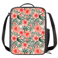 Exotic Tropical Hibiscus Pattern Print Crossbody Lunch Bag