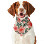 Exotic Tropical Hibiscus Pattern Print Dog Bandana