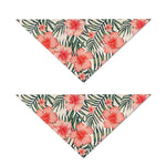 Exotic Tropical Hibiscus Pattern Print Dog Bandana