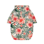 Exotic Tropical Hibiscus Pattern Print Dog Zip Up Hoodie