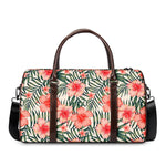 Exotic Tropical Hibiscus Pattern Print Duffle Bag