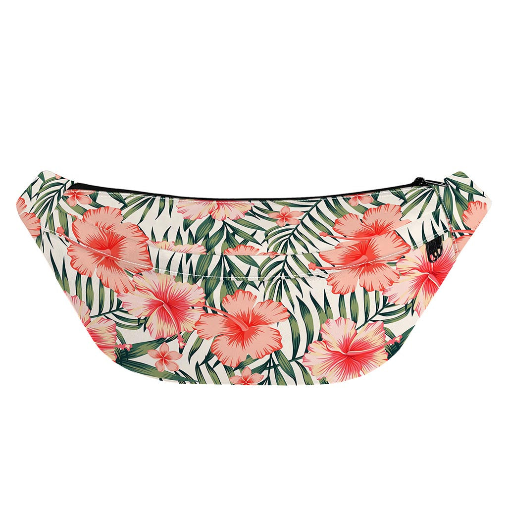 Exotic Tropical Hibiscus Pattern Print Fanny Pack
