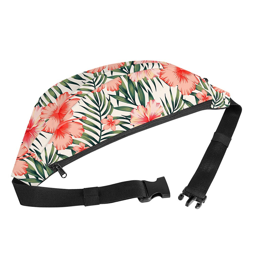 Exotic Tropical Hibiscus Pattern Print Fanny Pack