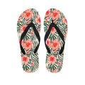 Exotic Tropical Hibiscus Pattern Print Flip Flops
