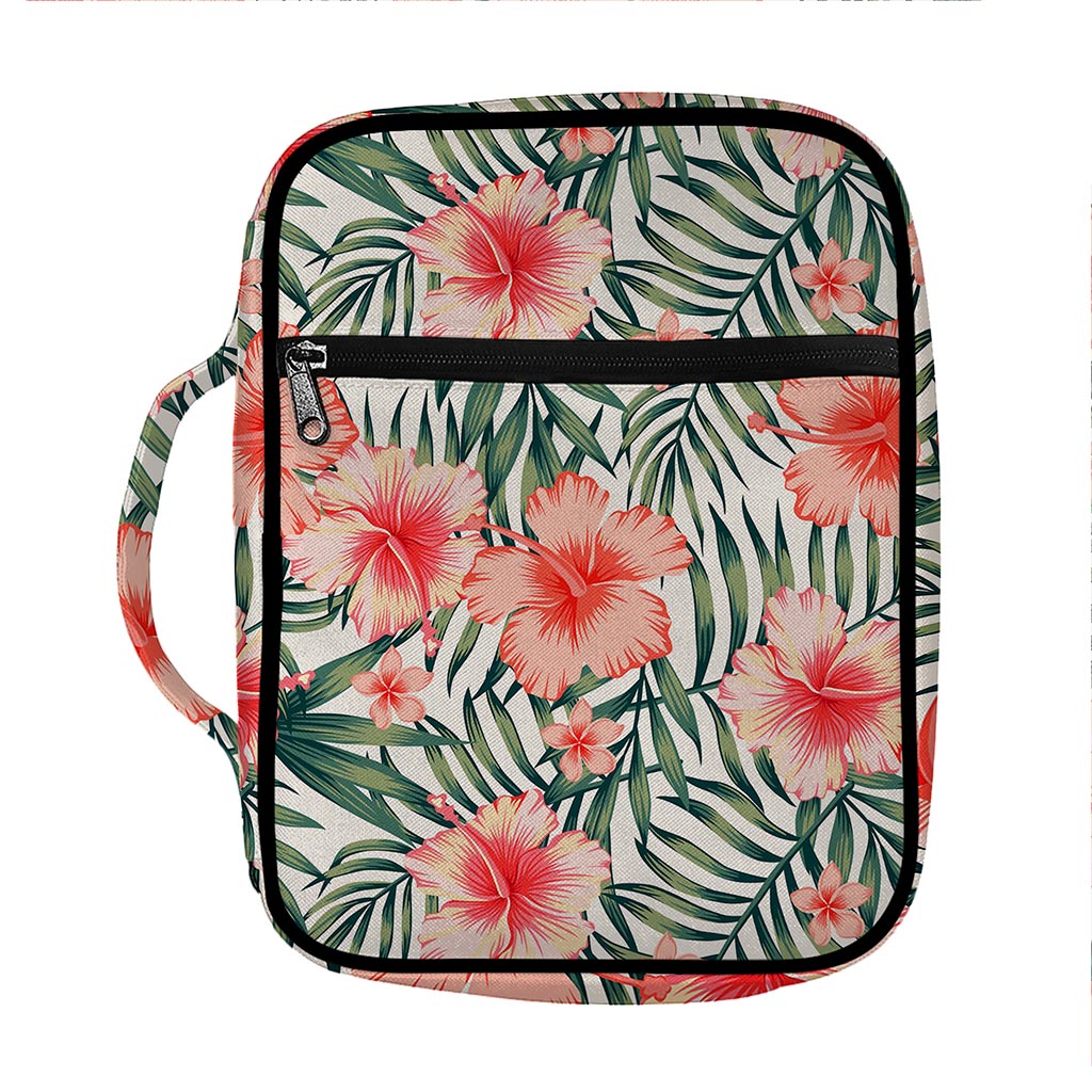 Exotic Tropical Hibiscus Pattern Print Front Pocket Bible Bag