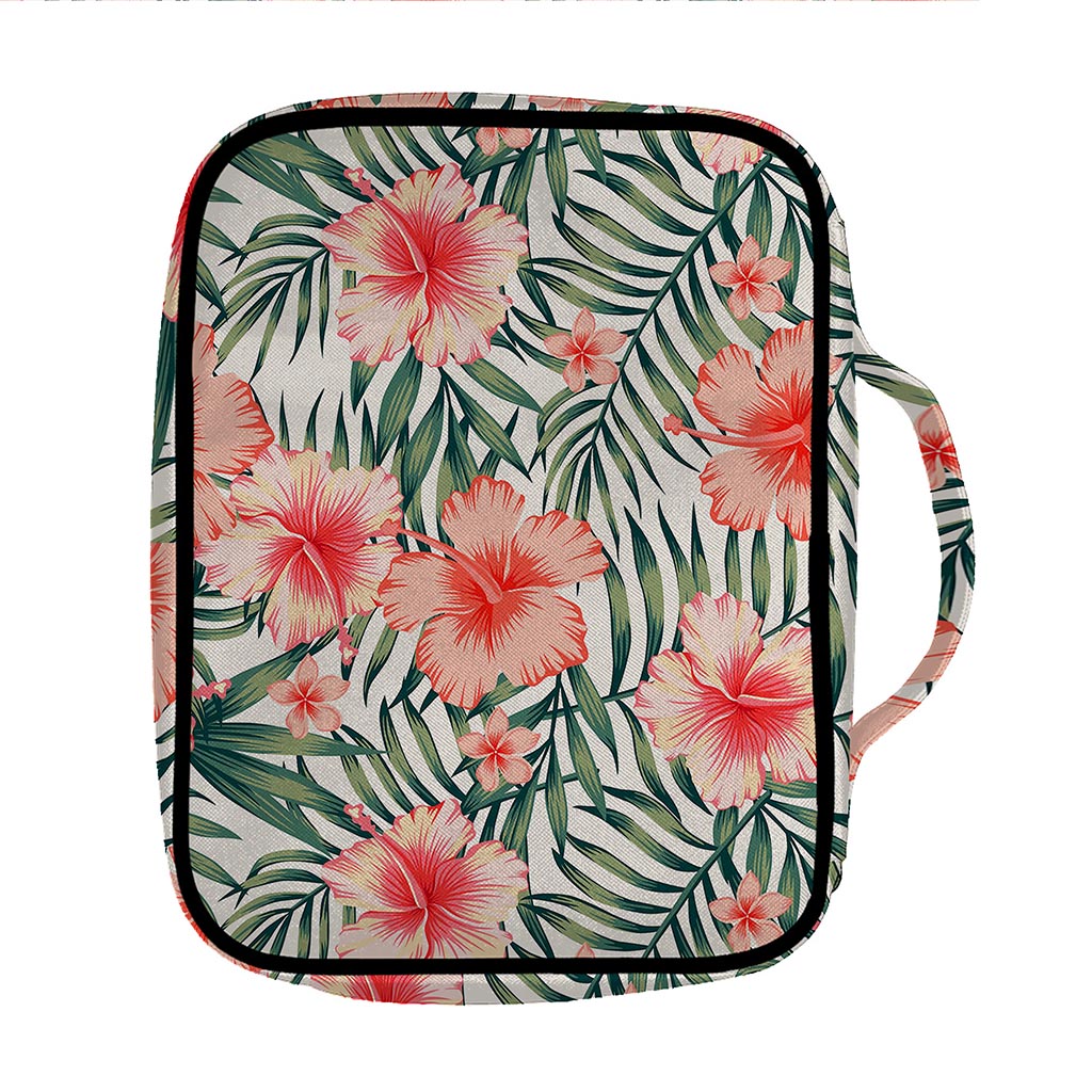 Exotic Tropical Hibiscus Pattern Print Front Pocket Bible Bag