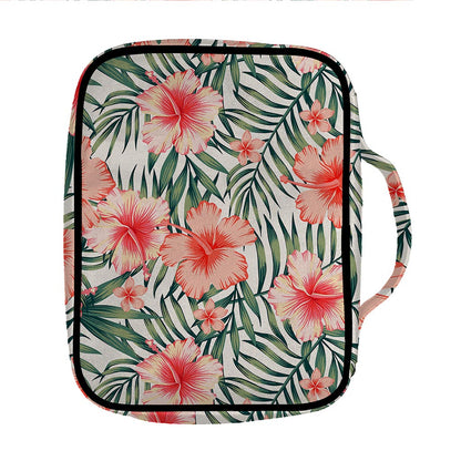 Exotic Tropical Hibiscus Pattern Print Front Pocket Bible Bag