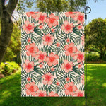 Exotic Tropical Hibiscus Pattern Print Garden Flag