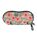 Exotic Tropical Hibiscus Pattern Print Glasses Case