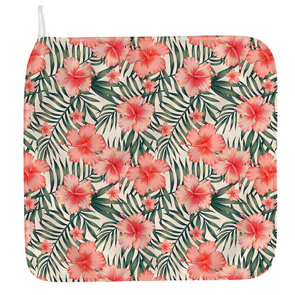 Exotic Tropical Hibiscus Pattern Print Hand Towel