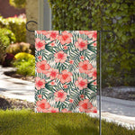 Exotic Tropical Hibiscus Pattern Print House Flag