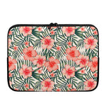 Exotic Tropical Hibiscus Pattern Print Laptop Sleeve
