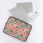Exotic Tropical Hibiscus Pattern Print Laptop Sleeve