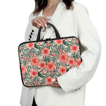 Exotic Tropical Hibiscus Pattern Print Laptop Sleeve With Handle