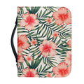 Exotic Tropical Hibiscus Pattern Print Leather Bible Cover