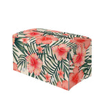 Exotic Tropical Hibiscus Pattern Print Leather Tissue Box Cover