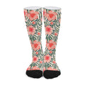 Exotic Tropical Hibiscus Pattern Print Long Socks