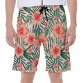 Exotic Tropical Hibiscus Pattern Print Men's Beach Shorts