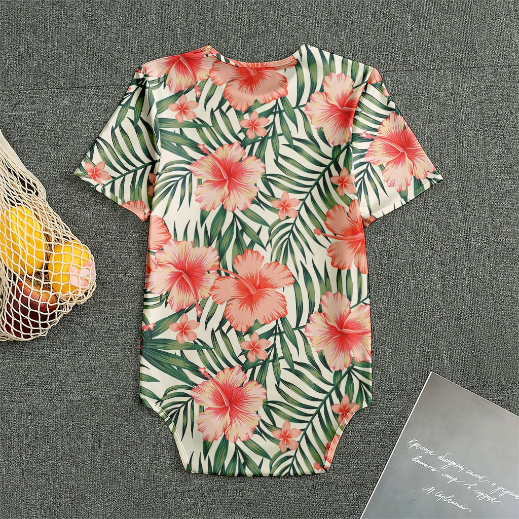 Exotic Tropical Hibiscus Pattern Print Men's Bodysuit