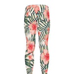 Exotic Tropical Hibiscus Pattern Print Men's leggings