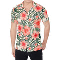 Exotic Tropical Hibiscus Pattern Print Men's Shirt