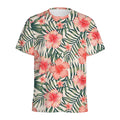 Exotic Tropical Hibiscus Pattern Print Men's Athletic T-Shirt