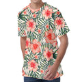 Exotic Tropical Hibiscus Pattern Print Men's Velvet T-Shirt