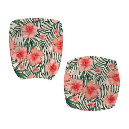 Exotic Tropical Hibiscus Pattern Print Office Chair Cover