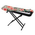 Exotic Tropical Hibiscus Pattern Print Piano Keyboard Cover