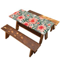 Exotic Tropical Hibiscus Pattern Print Picnic Table Cover