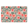 Exotic Tropical Hibiscus Pattern Print Polyester Doormat