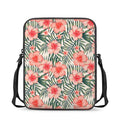 Exotic Tropical Hibiscus Pattern Print Rectangular Crossbody Bag