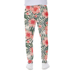 Exotic Tropical Hibiscus Pattern Print Scuba Joggers
