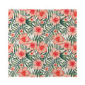 Exotic Tropical Hibiscus Pattern Print Silk Bandana