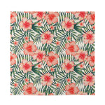 Exotic Tropical Hibiscus Pattern Print Silk Bandana