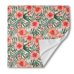 Exotic Tropical Hibiscus Pattern Print Silk Bandana
