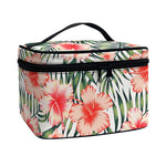 Exotic Tropical Hibiscus Pattern Print Travel Makeup Bag