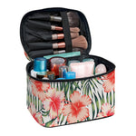 Exotic Tropical Hibiscus Pattern Print Travel Makeup Bag