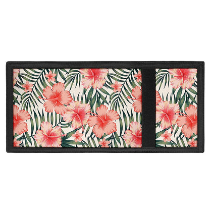 Exotic Tropical Hibiscus Pattern Print Trifold Wallet