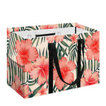 Exotic Tropical Hibiscus Pattern Print Utility Tote Bag