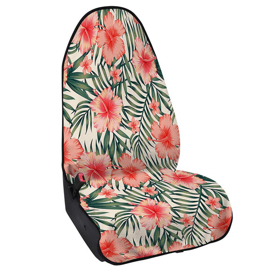 Exotic Tropical Hibiscus Pattern Print Waterproof Car Seat Cover