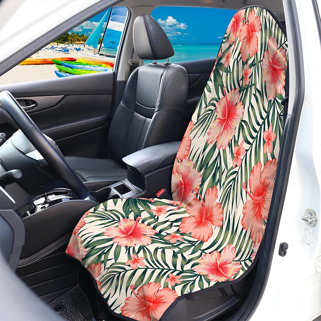 Exotic Tropical Hibiscus Pattern Print Waterproof Car Seat Cover