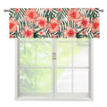 Exotic Tropical Hibiscus Pattern Print Window Valance