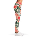 Exotic Tropical Hibiscus Pattern Print Women's Leggings