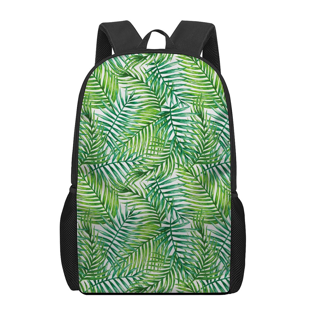 Exotic Tropical Leaf Pattern Print 17 Inch Backpack