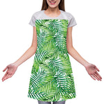 Exotic Tropical Leaf Pattern Print Adjustable Apron